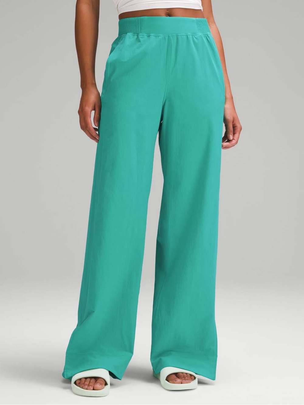 Lululemon Stretch Woven Wide-Leg High-Rise Pant - Kelly Green Pants